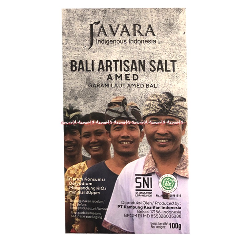 Javara Bali Artisan Salt 100gr Pemuteran Amed Garam Laut Amed Bali Salted Garam Kemasan Exclusive Jafara