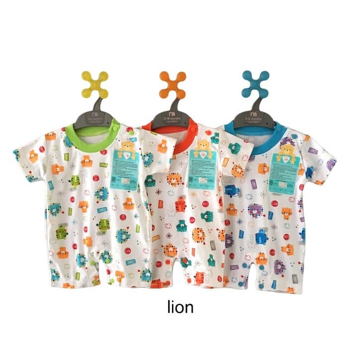 LIBBY Jumper Pendek Baju  Kodok  Bayi  Segiempat Motif Ukuran 