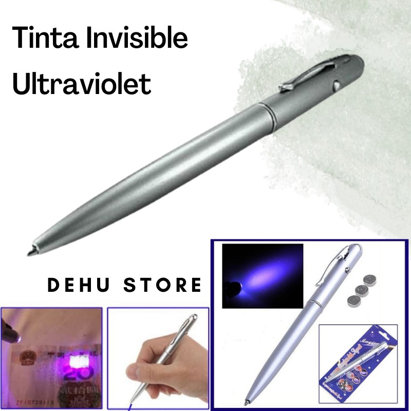 

Invisible Ink Pen 2in1 + UV Light Pulpen Senter Ultraviolet Rahasia D3N8 Pulpen Tinta Ajaib Murah