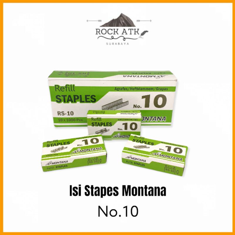 

ORLEE PREMIUM Staples Isi Stapler Refill Stapler Montana No. 10 (pak kecil)