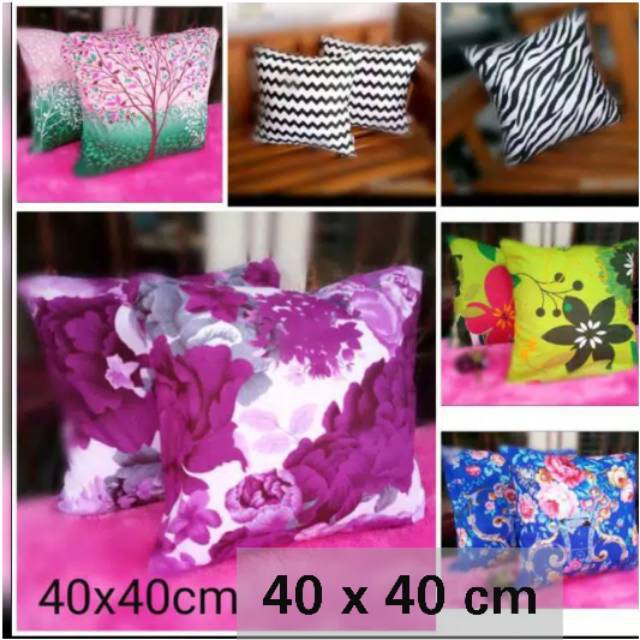  Sarung  bantal  sofa  kursi 40x40cm cover Shopee  Indonesia