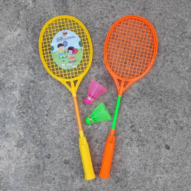 Sepasang Raket Badminton Mainan Anak - Raket Bulutangkis Anak - Mainan Raket Anak