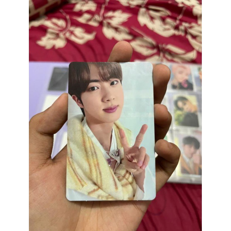 PHOTOCARD PC POB JIN WV WEVERSE BTS BE ESSENTIAL WITH HOLDER