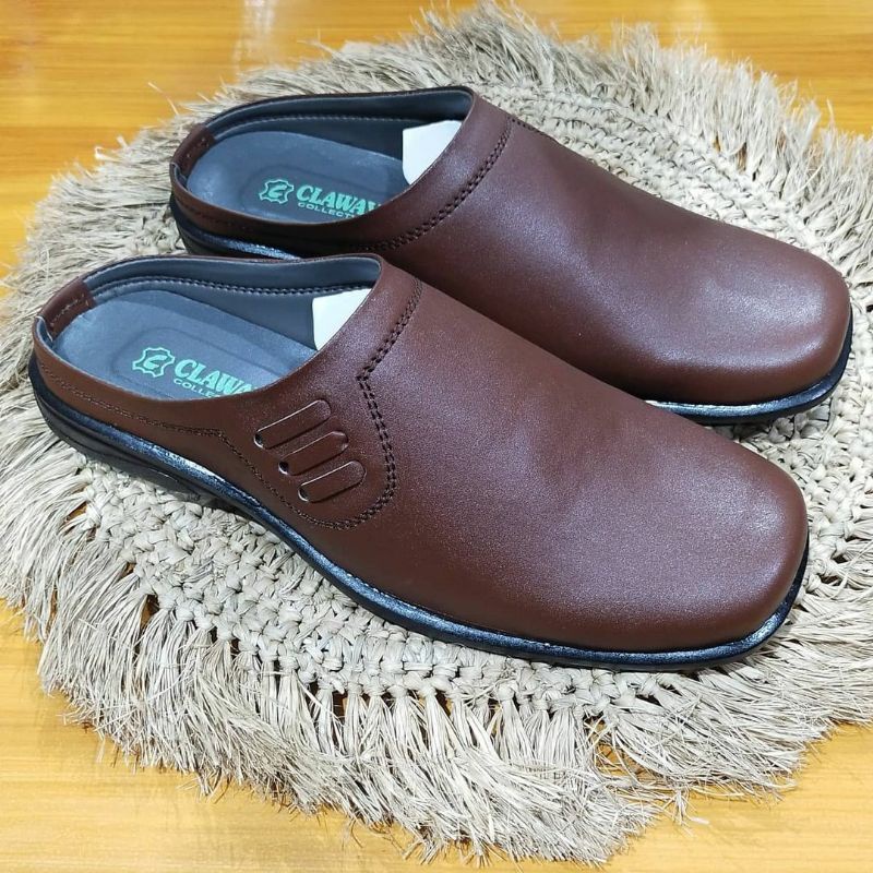 Daltu Sepatu Bustong Pria Kulit Sepatu Selop Pria 100% Asli Kulit Sapi