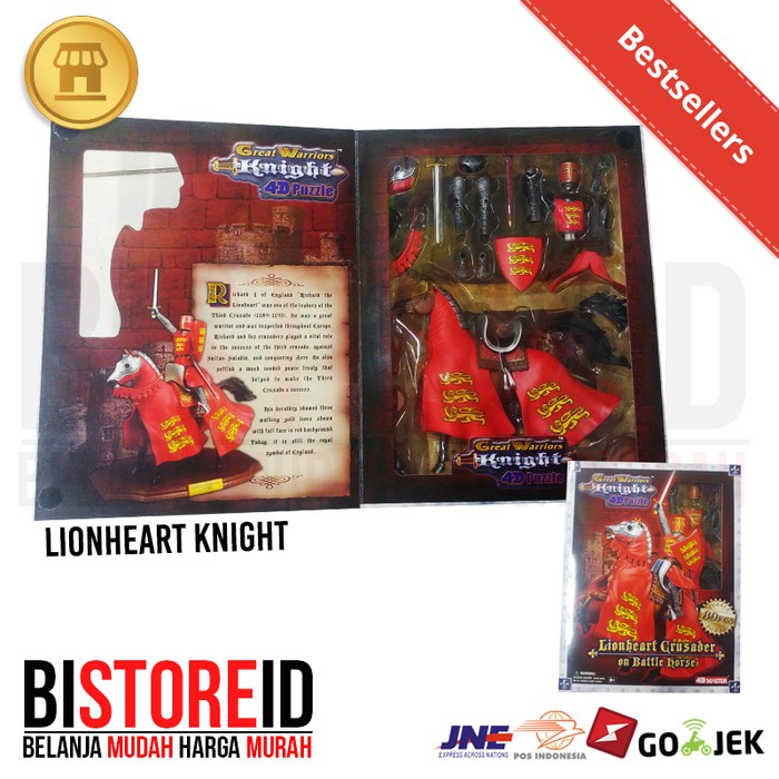 Figur Set Figure Great Warrior Puzzle 4D European Knight with horse