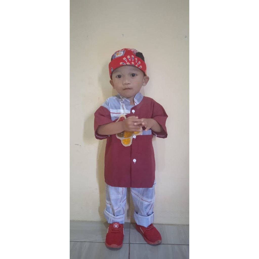 Topi Batik Anak - Kupluk Anak Batik Khas Putra Sunda - Peci Batik Anak Khas