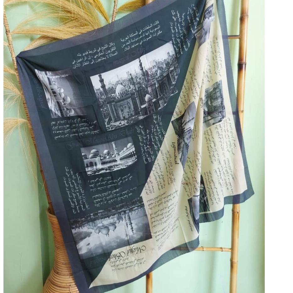 ➣ Hijab VOAL Koran ARAB DENAY / Hijab segiempat koran ARAB / hijab arab hijab tulisan arab / segiemp