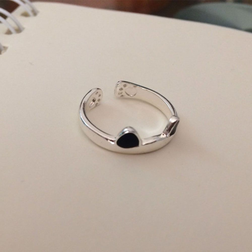 Cincin Model Terbuka Desain Telinga Kucing Bahan Alloy Gaya Jepang Dan Korea Untuk Wanita