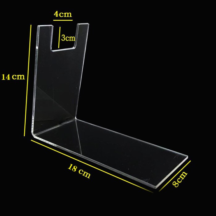 Stand Handgun Acrylic - Tatak Holder Pistol Akrilik Bening AS21