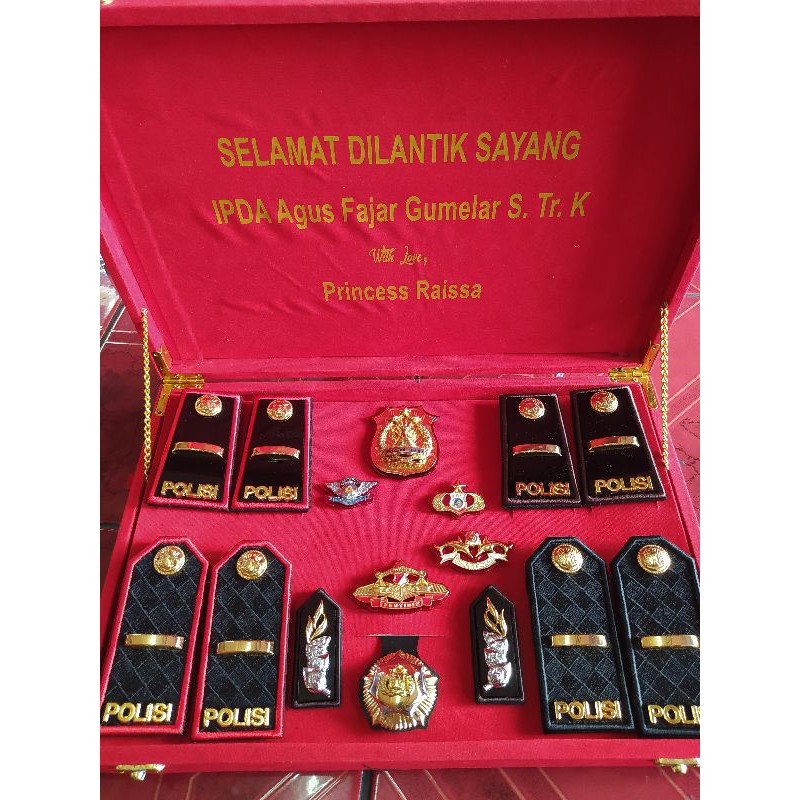 SATU SET PANGKAT IPDA + BOX - EXCLUSIVE TERBAIK