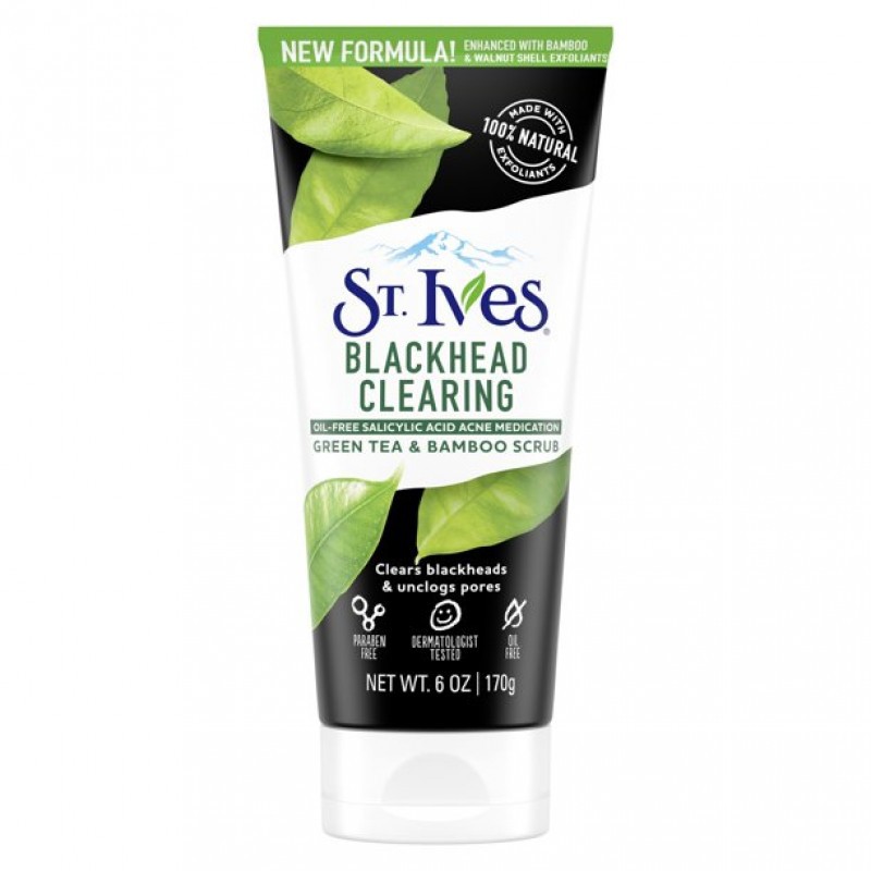 

ST.IVES Blackhead Clearing Green Tea & Bamboo Face Scrub 170g