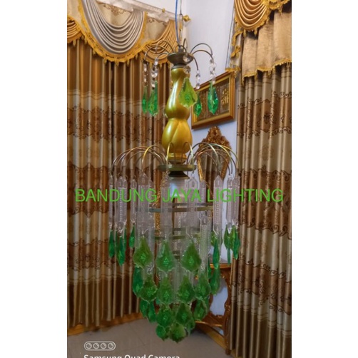 LAMPU KRISTAL GOLD/LAMPU HIAS/LAMPU GANTUNG/LAMPU DEKORASI