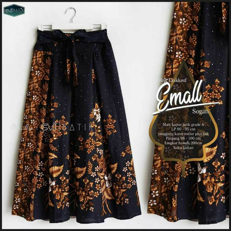 ready 7 motif  rok batik cewek bawahan batik klok lebar mayung premium primisima unggul jaya hitam