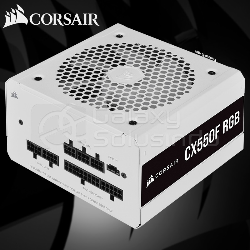 Corsair CX550F RGB 80+ Bronze Certified Fully Modular - White