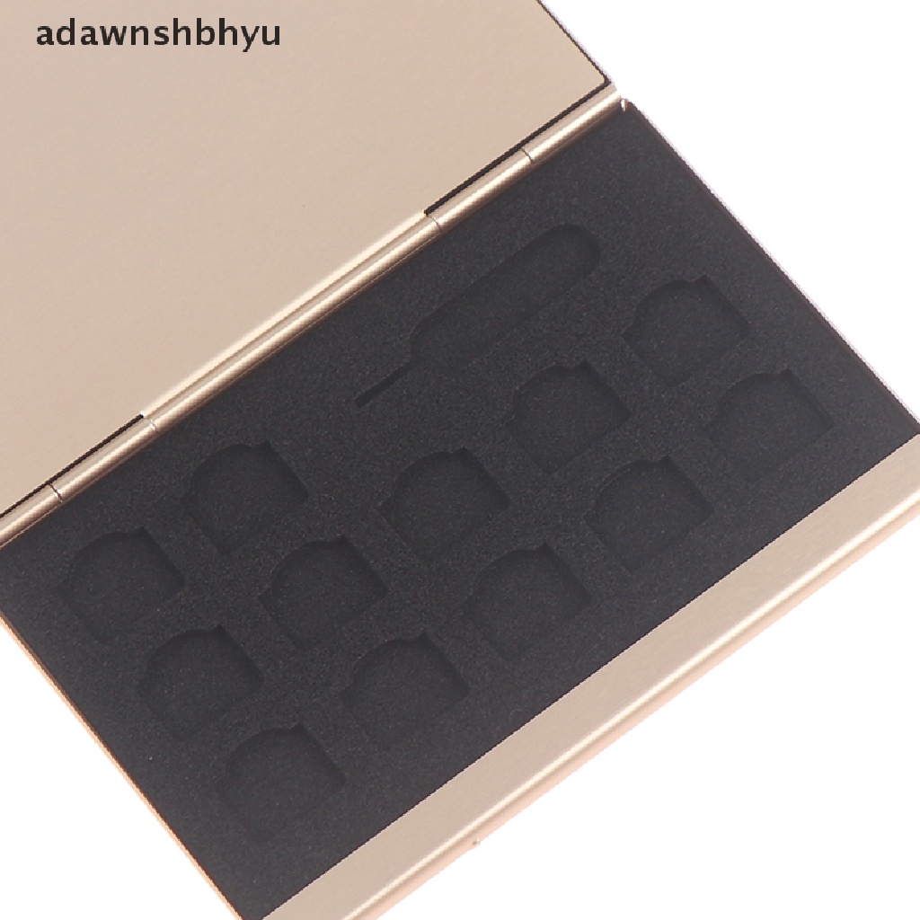 Adawnshbhyu Aluminium Card Box Phone Memory SIM Card Box Kotak Penyimpanan Paket Kartu