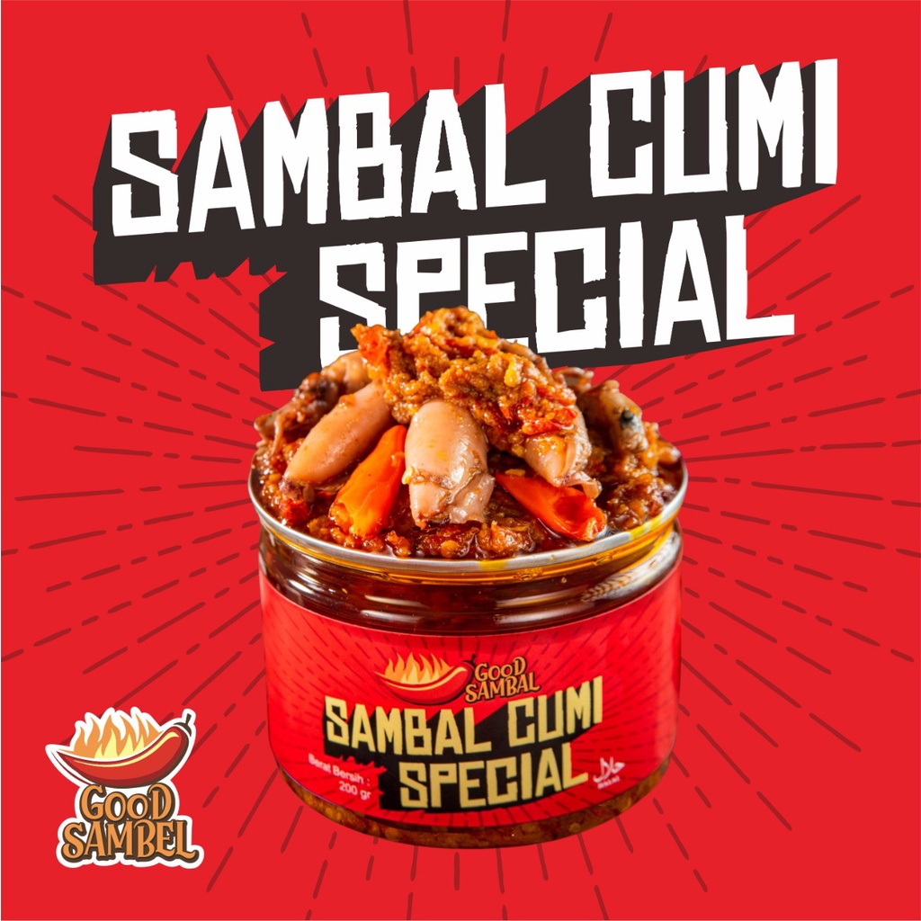 

Sambal Baby Cumi Pedas Asin Good Sambel 200 gr