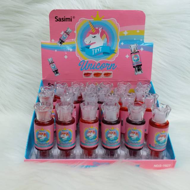 LIP TINT SASIMI CANDY UNICORN ISI 24.PCS PERBOK