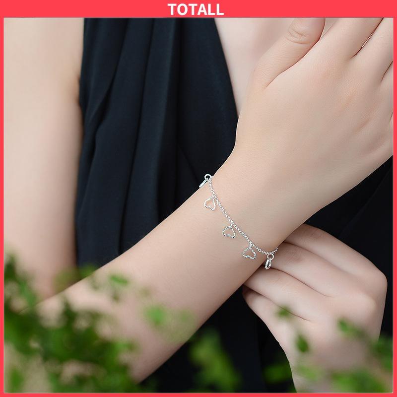 COD Single-layer Mini berbentuk hati Daisy Simple Transfer Beads Diamond Fashion Gelang-Totall