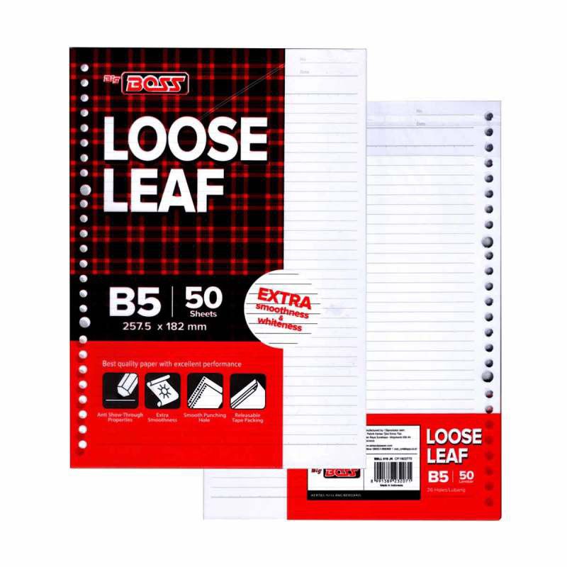 

Loose Leaf/Binder B5 Big Boss Bergaris (50 Lembar dan 100 Lembar)