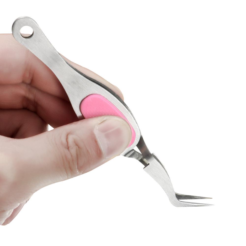 Solighter Tweezer DIY Soft-Grip Pointed Tip Crossing