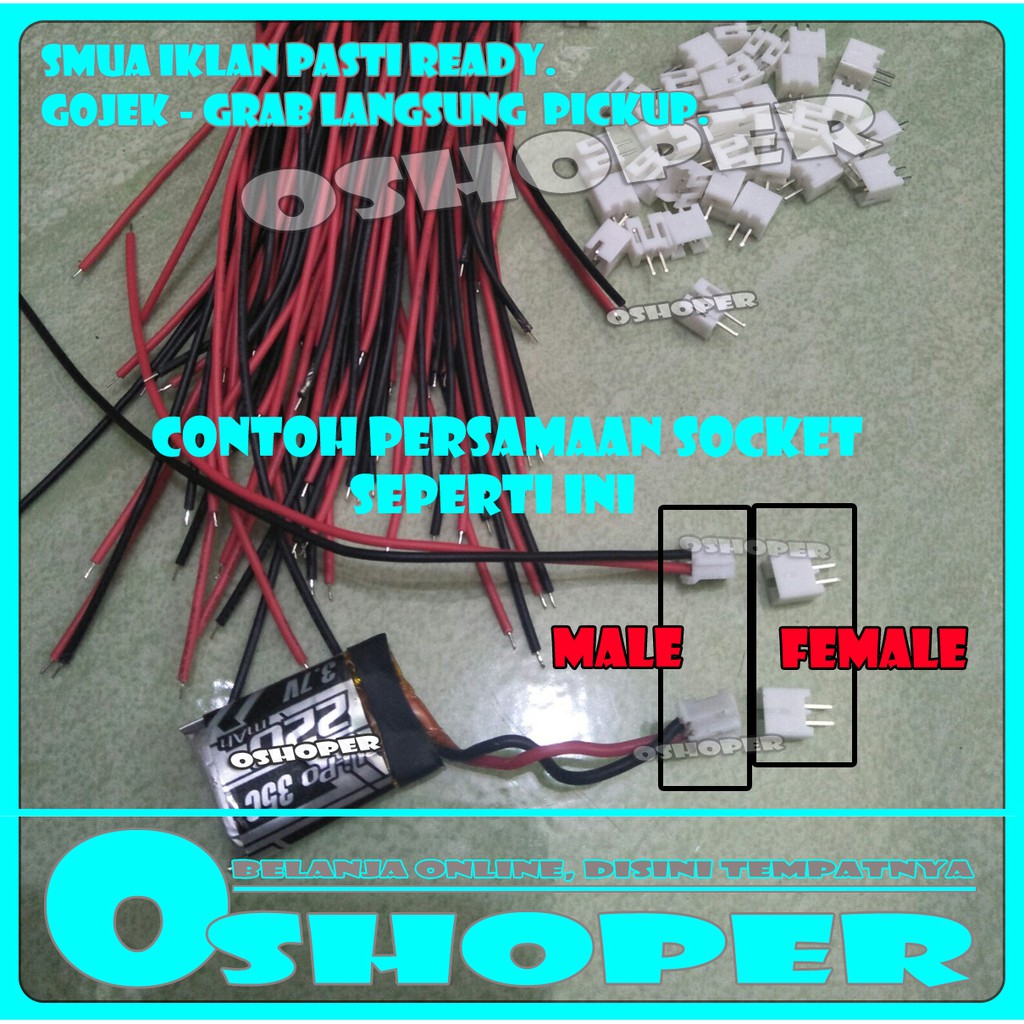 Soket Jst Ph 2.0 Male Dan Female. Jst 2.0. Conector Jst. Jst Ph. Soket Baterai Drone. konektor Jst