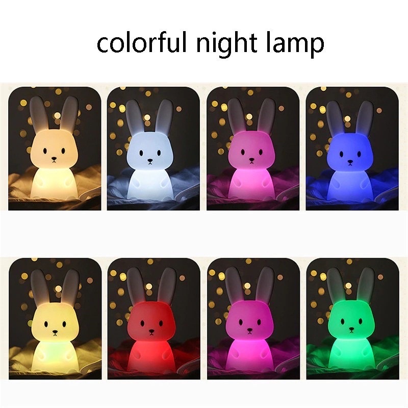 bunny colourful night lamp