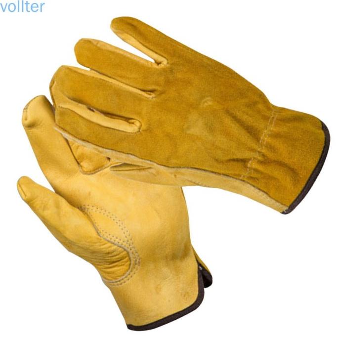 Unisex 1 Pasang Sarung Tangan Berkebun Bahan Kulit Anti Melepuh -