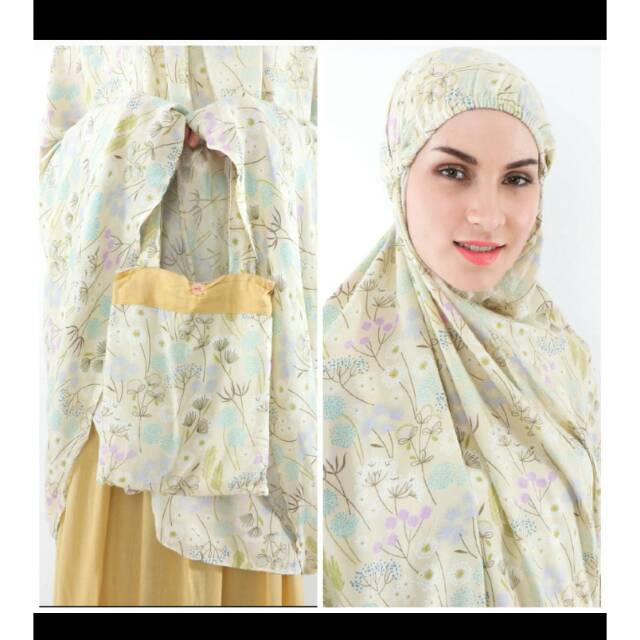 Mukena Tazbiya Flower road yellow