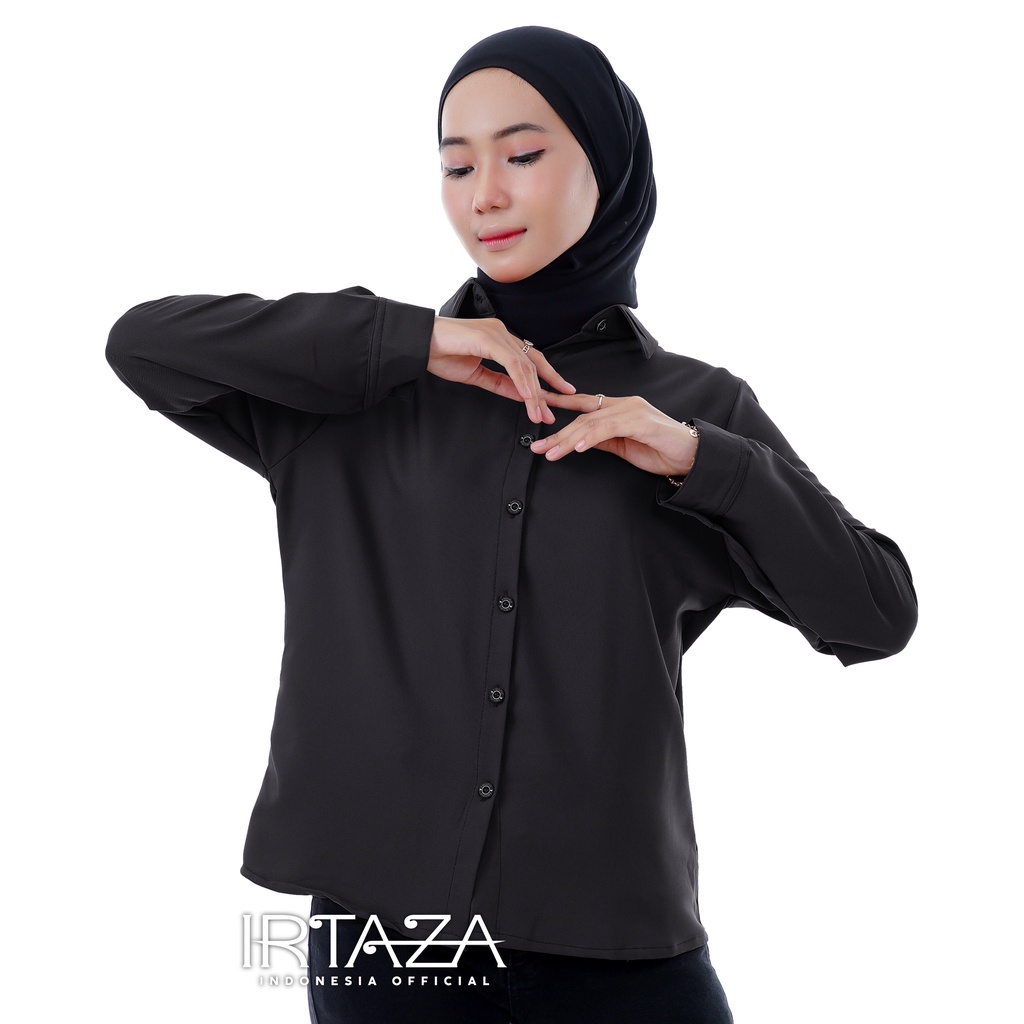 Kemeja Wanita Polos Pretty Woman Basic Original Madame Sexy-Black