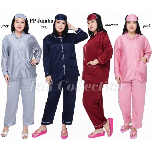 PIYAMA MURAH BAJU TIDUR SATIN VELVET SILK PP JUMBO LD 120