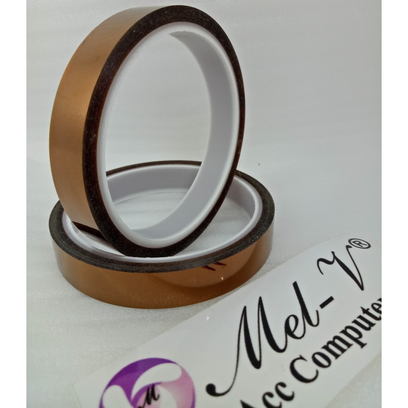 

Isolasi isolatip Solasi Lem Anti Panas 10mm Kapton Tape Anti Panas