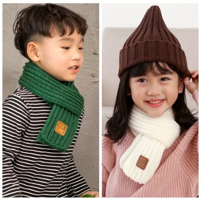 Syal Rajut Hangat musim dingin anak winter scarf kids