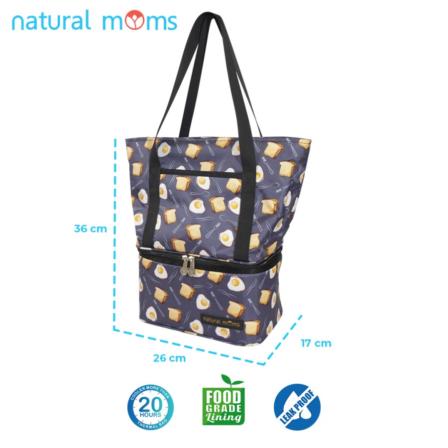 NATURAL MOMS COOLER BAG TOTE BAG EGG