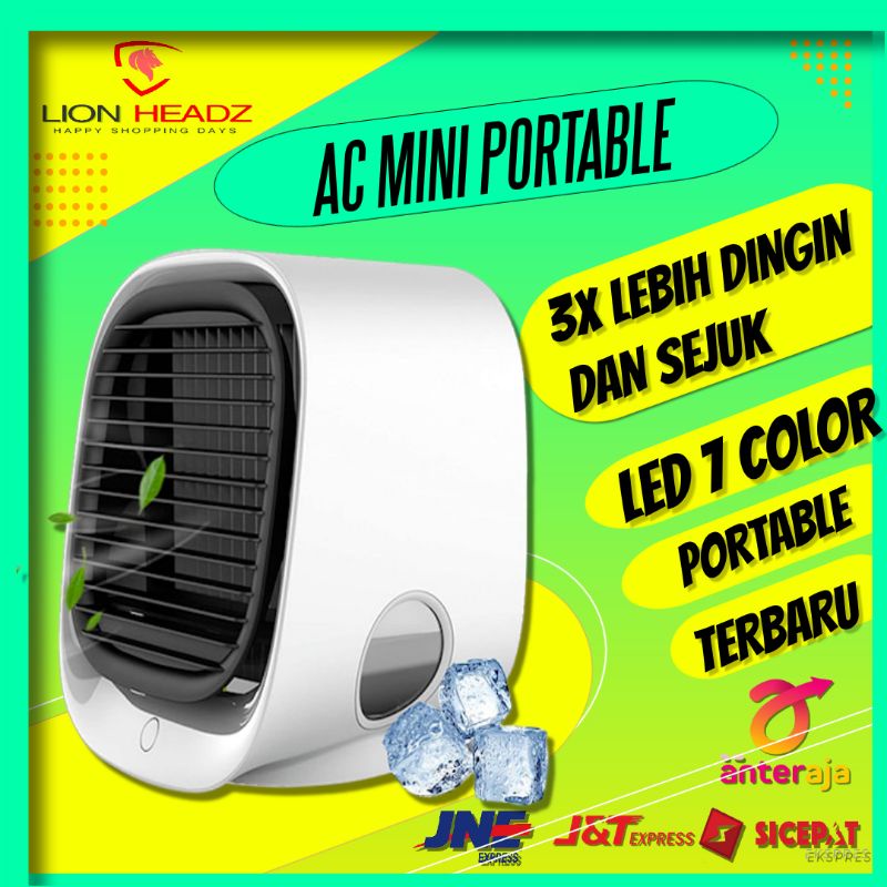 AC Mini Portable V2 - Kipas AC Angin Portable Air Cooler Fan AC Humidifier Pendingin Ruangan LED - A