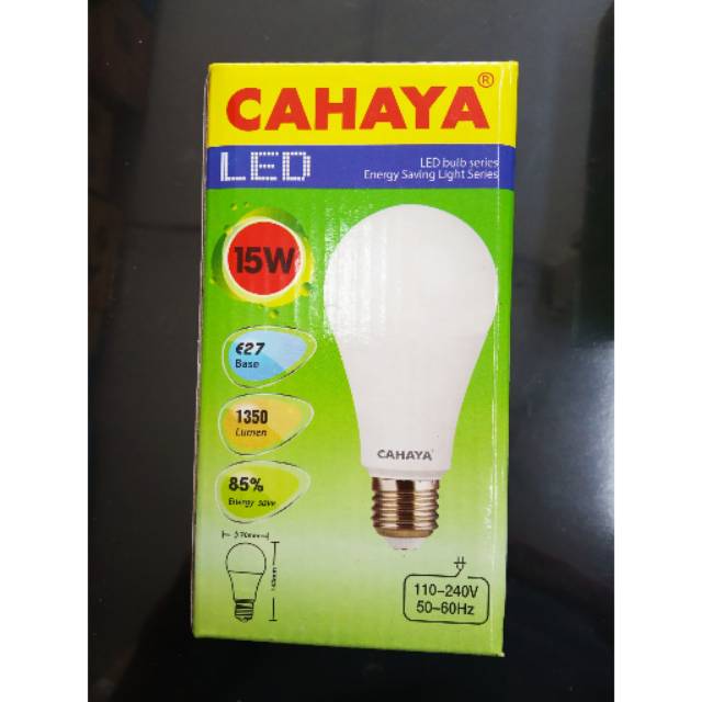 LAMPU LED CAHAYA 15WATT GARANSI 1 TAHUN warna putih