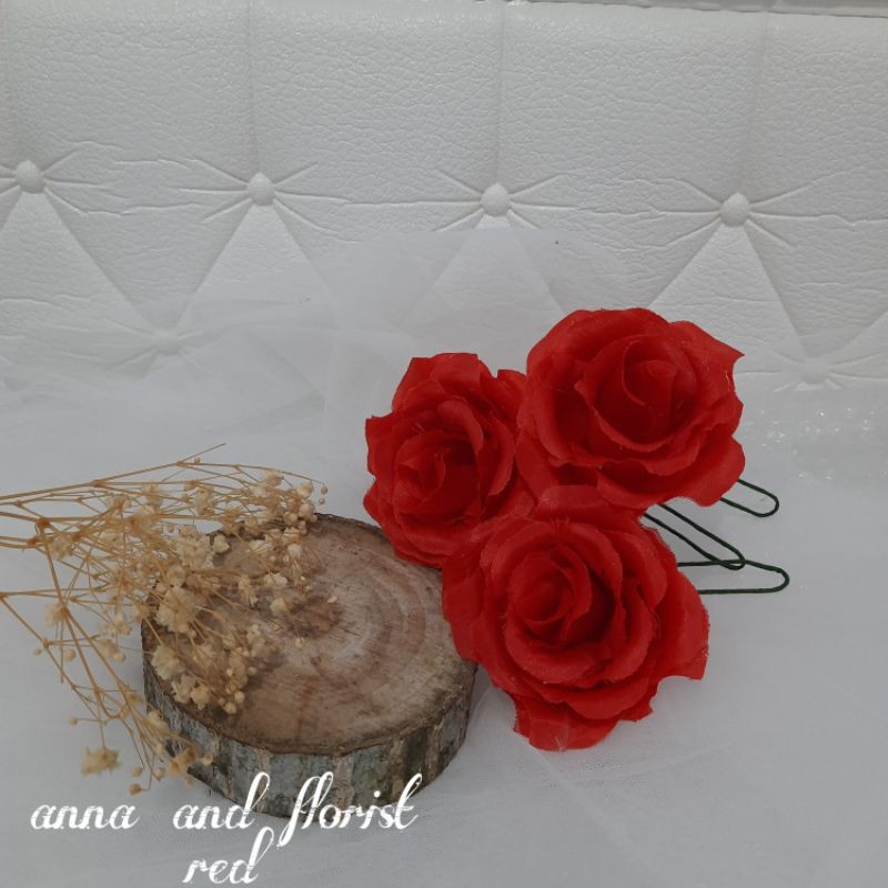 BUNGA ARTIFICIAL/BUNGA MAWAR ARTIFICIAL-Artifisial red