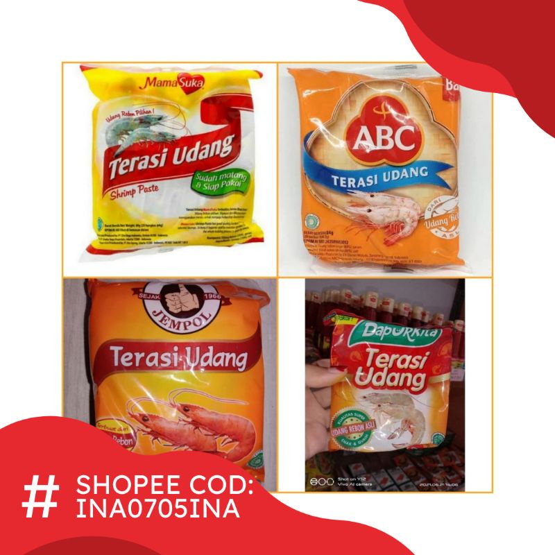 Terasi ABC / Terasi Ismail / Terasi Tuban / Terasi Udang Selera Nusantara / Terasi Mama Suka