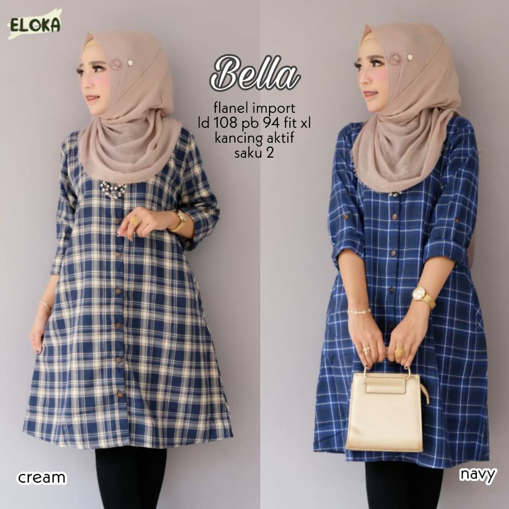 READY STOCK Bella Tunik Ory by Eloka