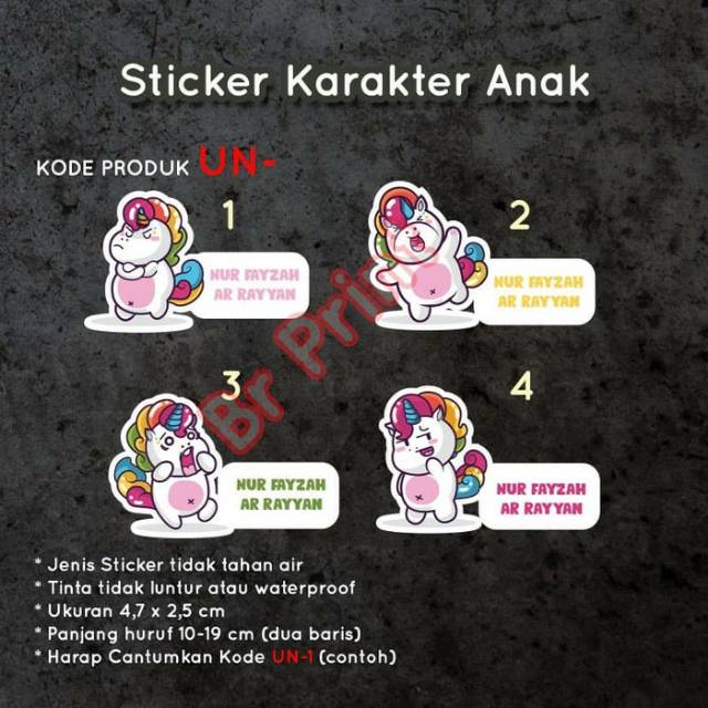 

Sticker nama karakter / sticker label sekolah /sticker buku sekolah /sticker perlengkapan sekolah