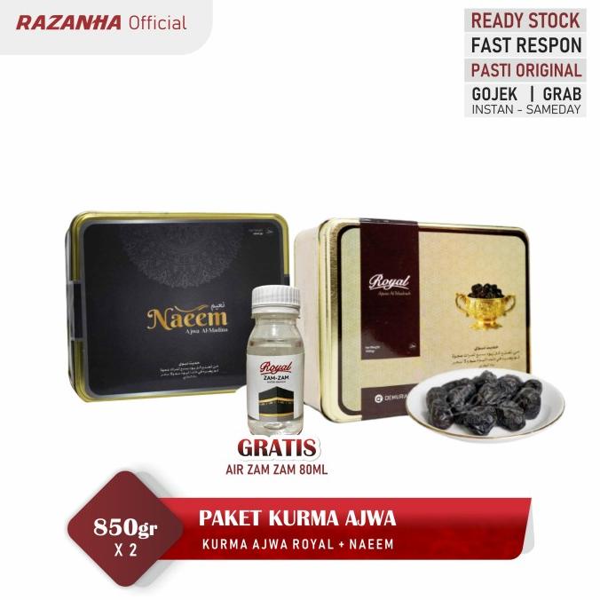 

TERLARIS Paket Kurma Ajwa Royal + Ajwa Naeem 850gr/KURMA 1KG/KURMA BARARI/KURMA RUTHOB/KURMA BAM/KURMA PALM FRUIT/KURMA TANGKAI/KURMA AZWA/KURMA SUKKARI/KURMA SAFAWI/KURMA TUNISIA/KURMA MUDA KUNING/KURMA MUDA HIJAU/KURMA MEDJOL/KURMA MADINAH SUPER