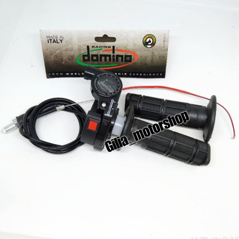 Gas Spontan Plus Handgrip plus Starter Satu Kabel Model Kompas Domino Original Import Black Edition Fu Ninja Rx King Fu
