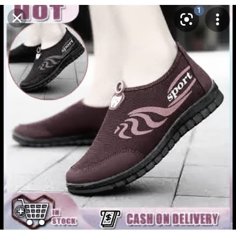 dedinbrado - sepatu wanita slip on fashion joging