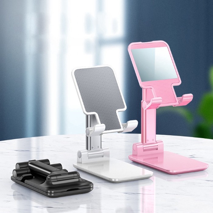 FOLDING DESKTOP PHONE STAND PHONE HOLDER STAINLESS HARGA BERSAHABAT