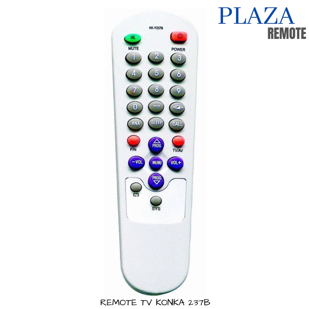 REMOTE TV TABUNG CHINA KONKA 237B LANCIP PUTIH