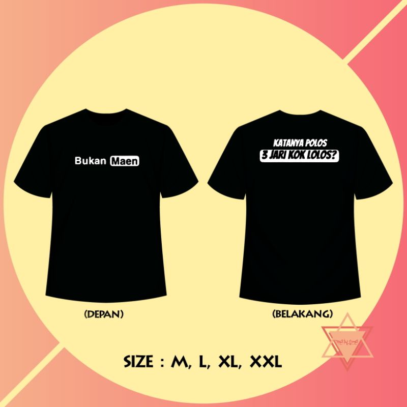 KAOS KATA KATANYA POLOS 3 JARI KOK LOLOS ?