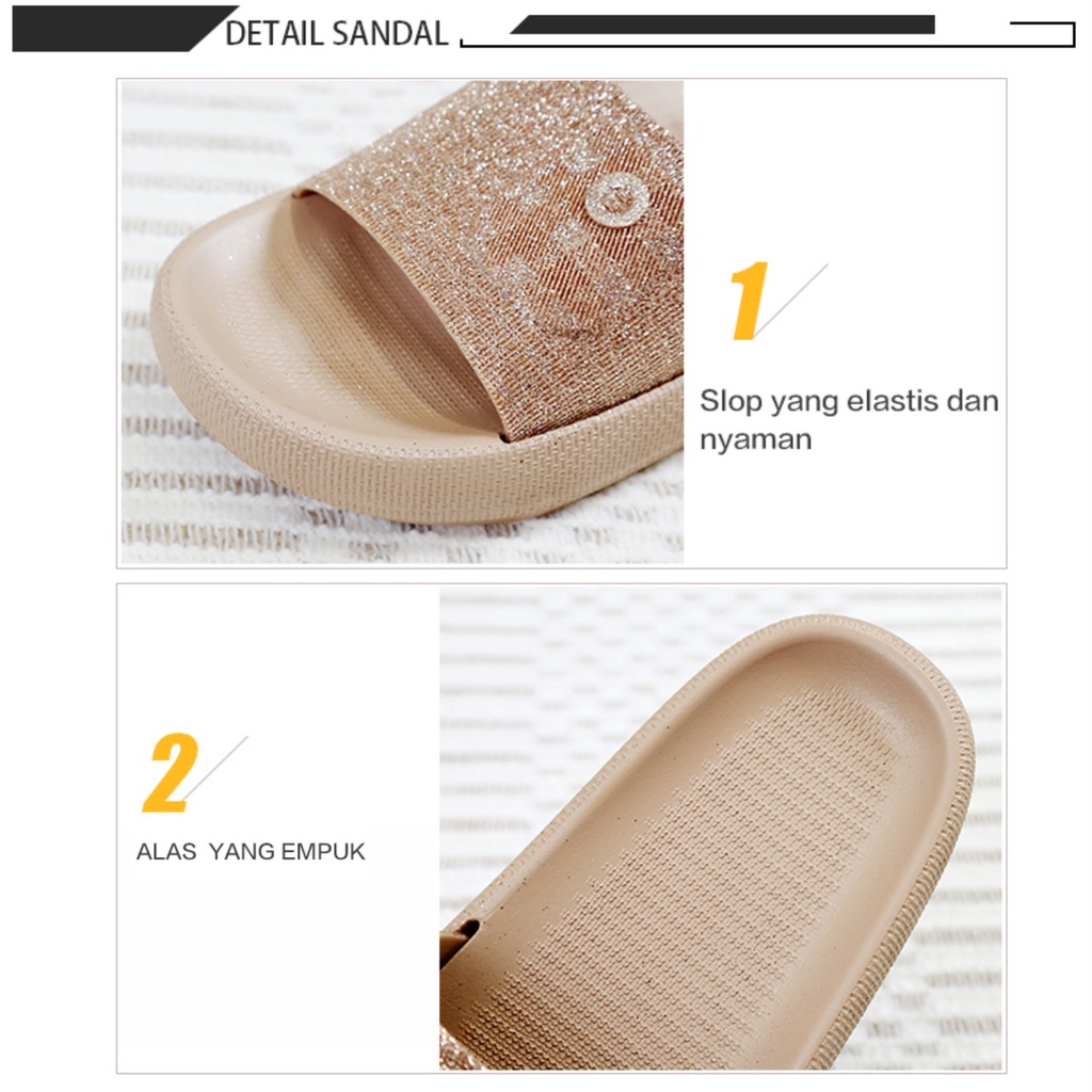 Sandal Jelly Wanita Selop Sendal Karet Wanita | L1920-21