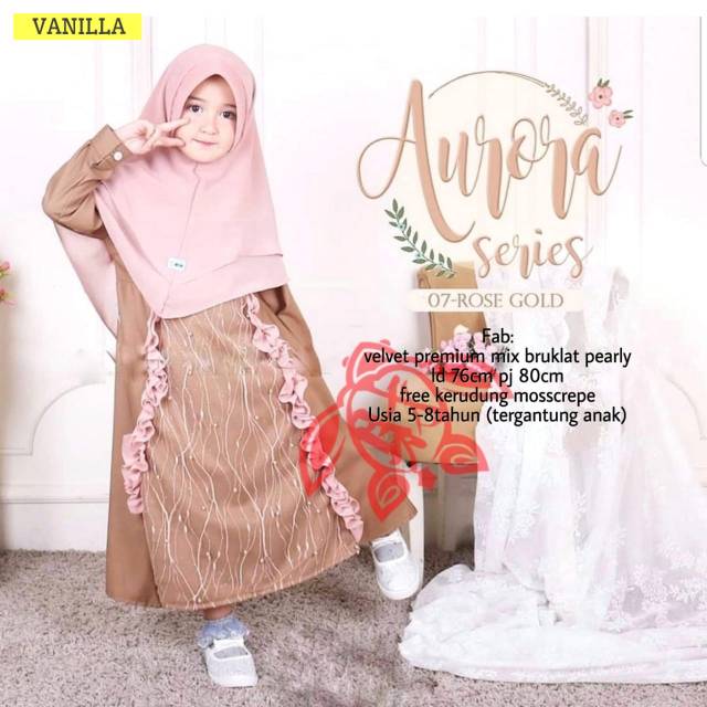 Aurora series/gamis anak/dress anak/gamis muslimah/muslimah dress