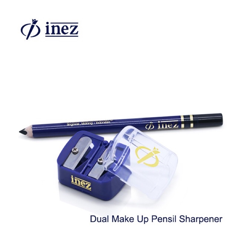 Inez Dual Makeup Pencil Sharpener / Rautan Pensil Alis Dan Lipstik Pensil