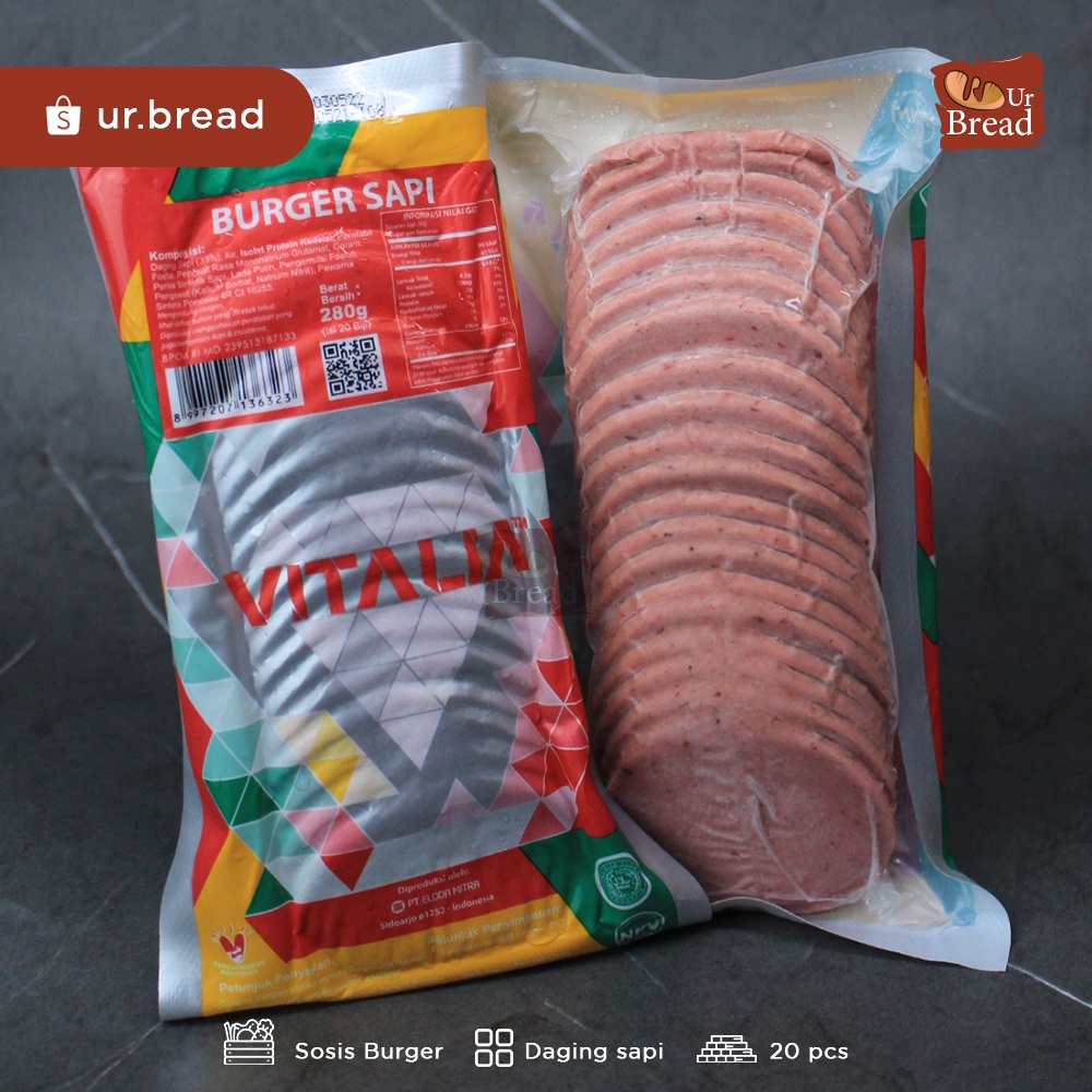 Vitalia Burger Sapi Mini 280gram isi 20