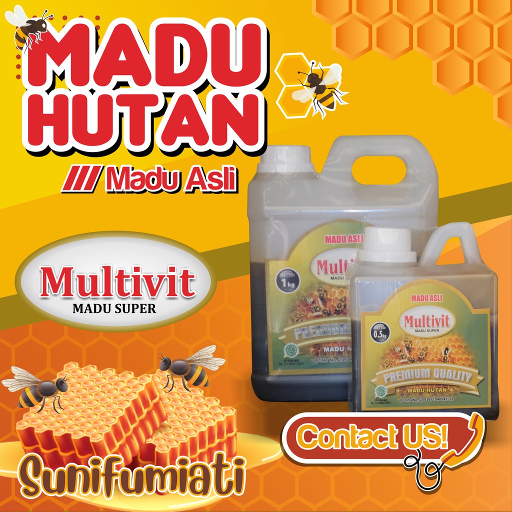 

Madu Multivit Hutan 1kg Kemasan Jerigen | MADU ASLI 100% | Madu Murni 100%